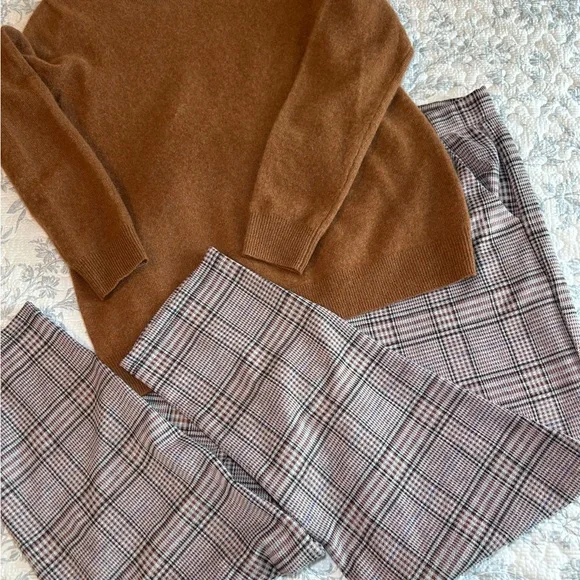 BBJ Los Angeles Women’s Plaid Trousers in Black and Tan XL - Picture 2 of 14